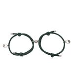 Set bratari cuplu cu magnet, tip sfoara, verde fotografia produsului