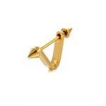 Cercel barbati model triunghi, filet surub, auriu fotografia produsului
