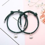 Set bratari cuplu cu magnet, tip sfoara, verde fotografia produsului View 3 S