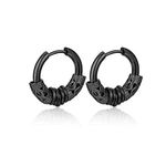 Cercel barbati, tip dragon, negru 14 mm fotografia produsului View 2 S