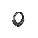 Cercel barbati, negru 14 mm fotografia produsului