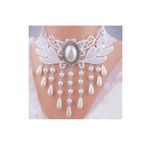 Colier Choker din dantela neagra Gothic A6, Alb fotografia produsului
