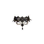 Colier Choker din dantela neagra Gothic A5, Negru fotografia produsului View 2 S