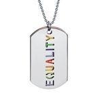 Lantisor cu pandantiv LGBT Equality, argintiu fotografia produsului