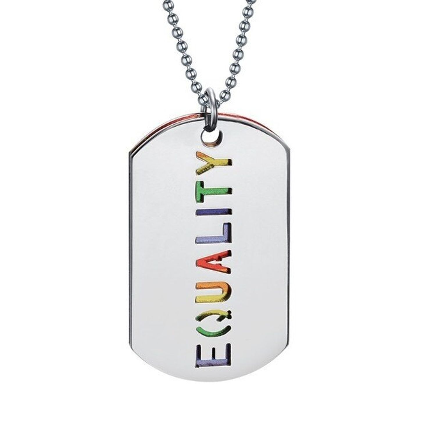 Lantisor cu pandantiv LGBT Equality, argintiu fotografia produsului