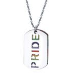 Lantisor cu pandantiv LGBT Pride, argintiu fotografia produsului