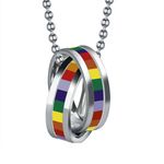 Lantisor cu pandantiv LGBT, argintiu fotografia produsului