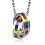 Lantisor cu pandantiv LGBT, argintiu fotografia produsului View 2 S