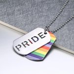 Lantisor cu pandantiv LGBT Pride, argintiu fotografia produsului View 2 S