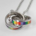 Lantisor cu pandantiv LGBT, argintiu fotografia produsului View 3 S