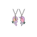 Set 2 Lantisoare cu Pandantive - Inima Best Friends Bff Best Buds, Multicolor fotografia produsului