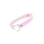 Choker de piele cu inimioara culoare roz fotografia produsului View 2 S