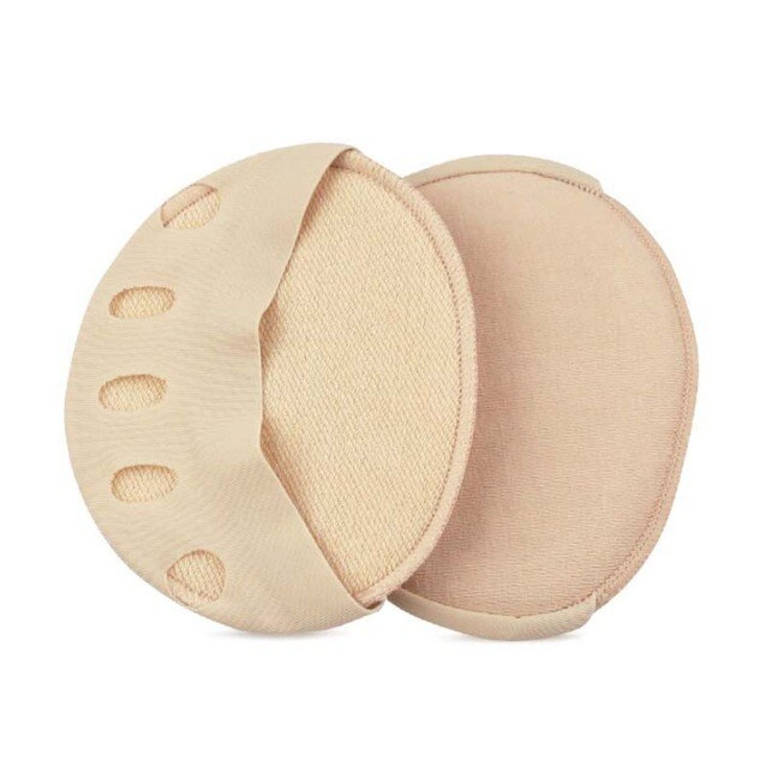 Set 2 bucati talpici cu burete pentru protectie picior, material textil, bej fotografia produsului