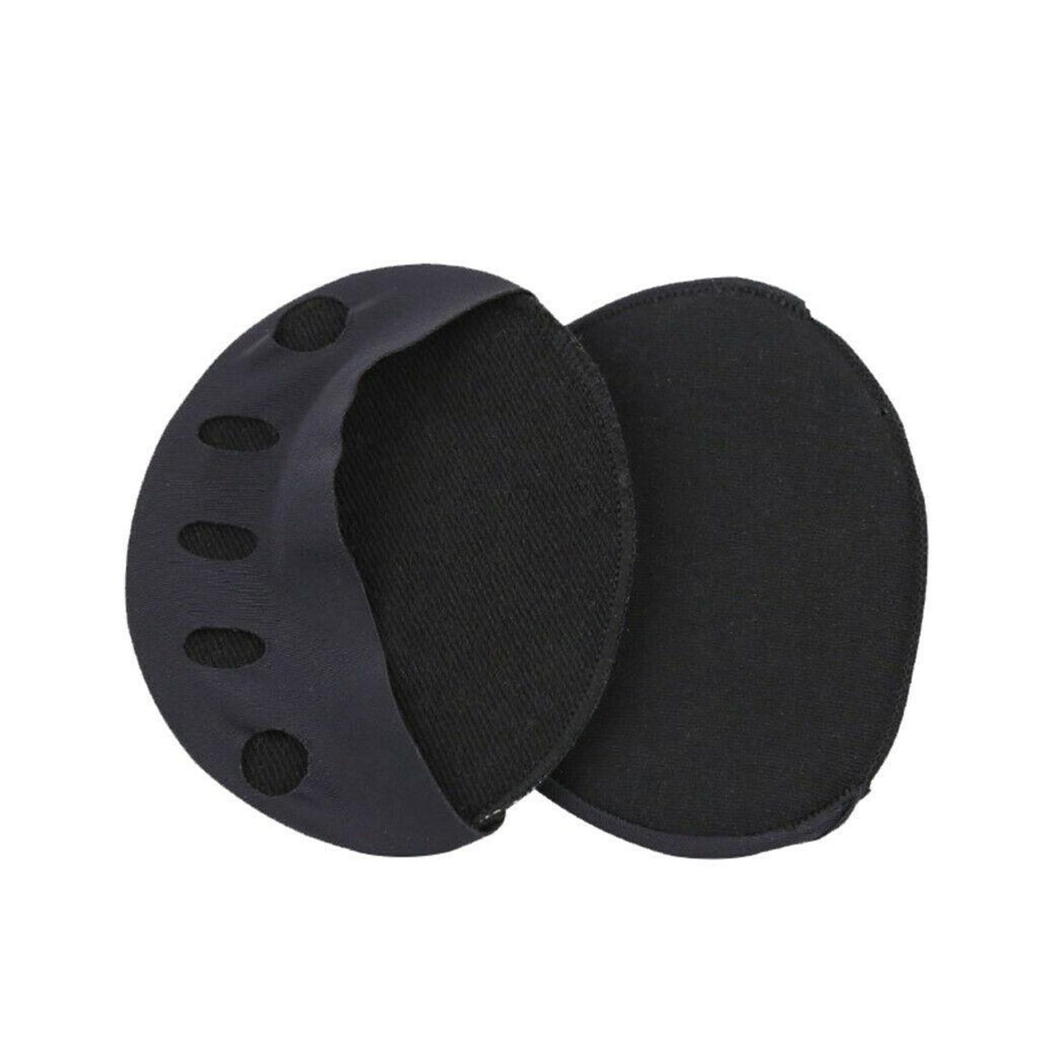 Set 2 bucati talpici cu burete pentru protectie picior, material textil, negru fotografia produsului