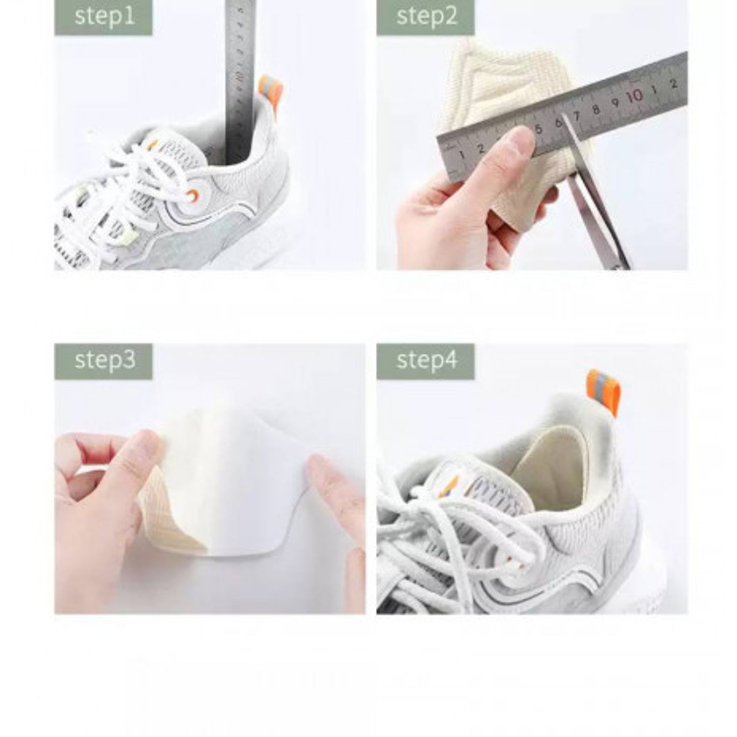 Set 2 branturi incaltaminte sport, marime universala, Crem fotografia produsului View 4 L