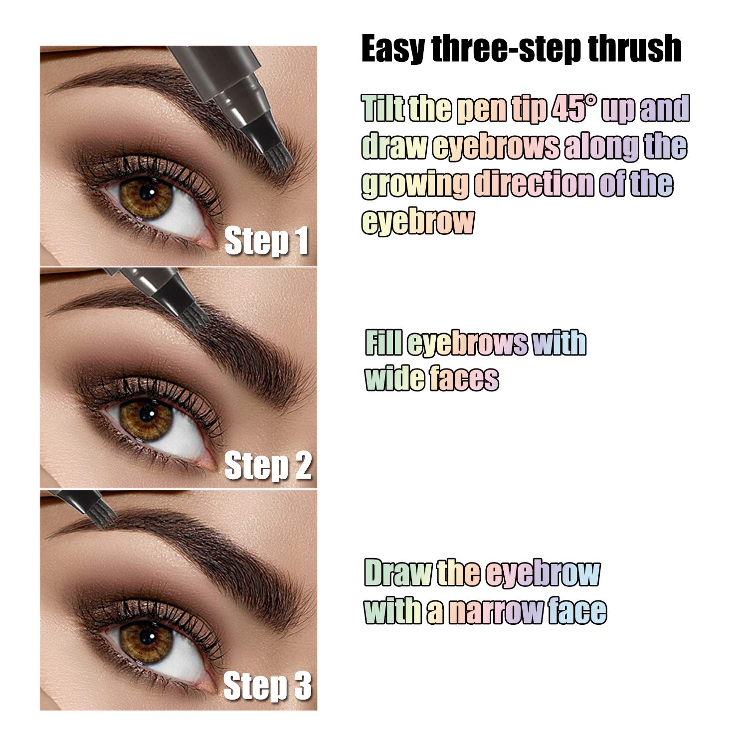 Creion pentru sprancene, 3D Microblading, Rezistent la apa, Long Lasting, Tatoo 5 g, Nr 5 Black fotografia produsului View 8 L