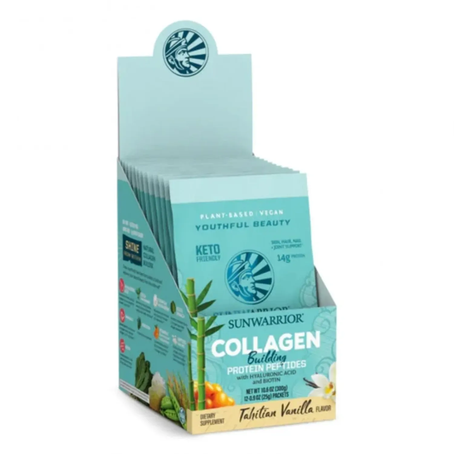 Sunwarrior - Collagen Building Protein Peptides Sachets 12x25g - Tahitian Vanilla fotografia produsului View 2 L