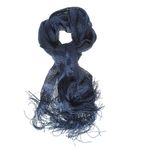 Esarfa bleumarin cu franjuri fotografia produsului