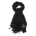Fular tricotat negru lung fotografia produsului