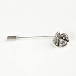 Brosa tip ac floare argintie fotografia produsului