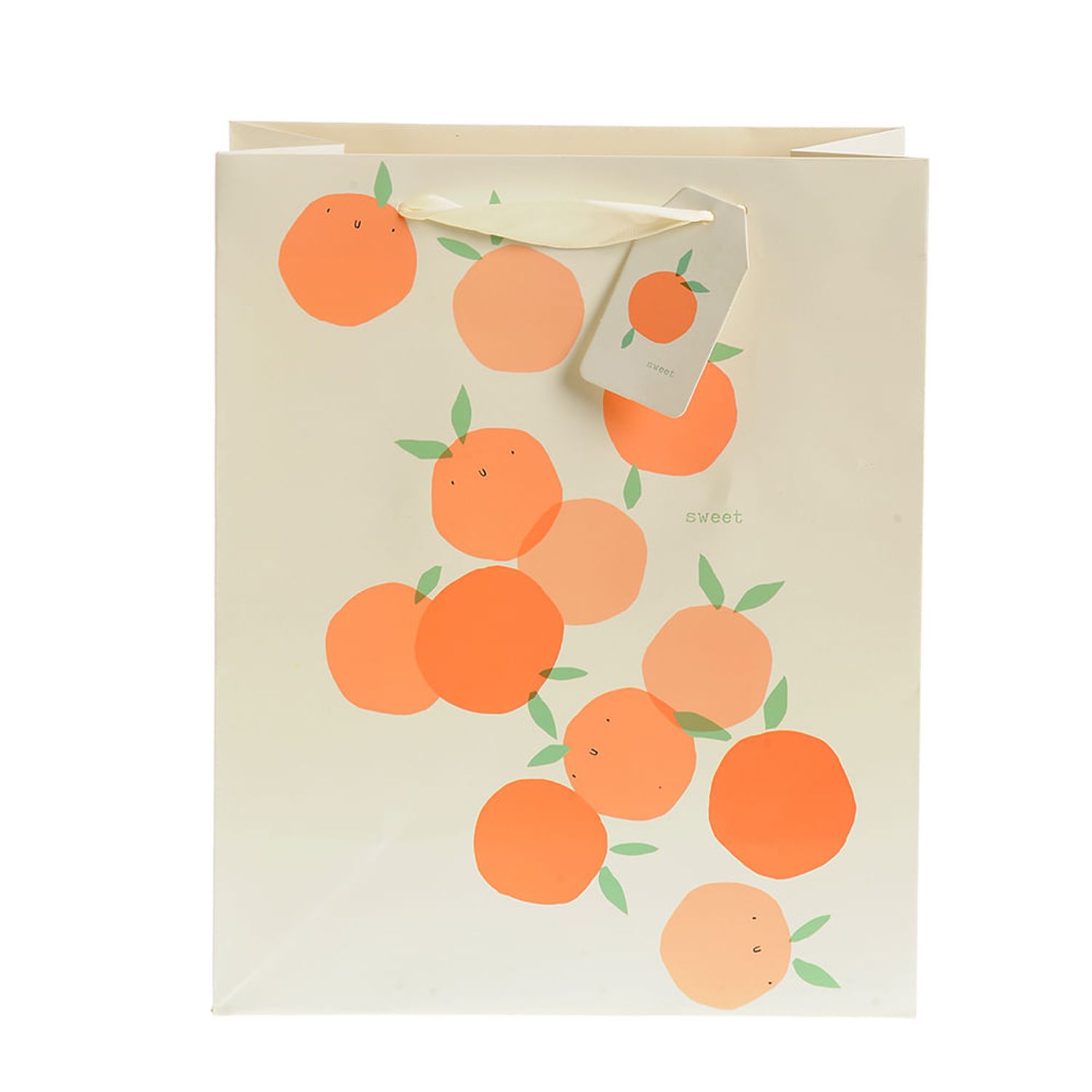 Punga de cadou cu design portocale 32x26 cm fotografia produsului