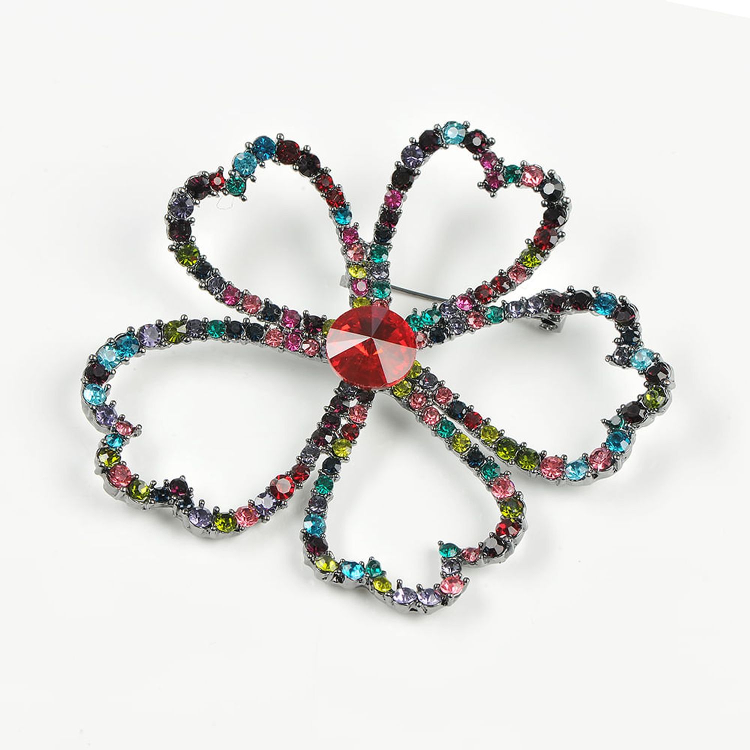 Brosa statement floare multicolora fotografia produsului