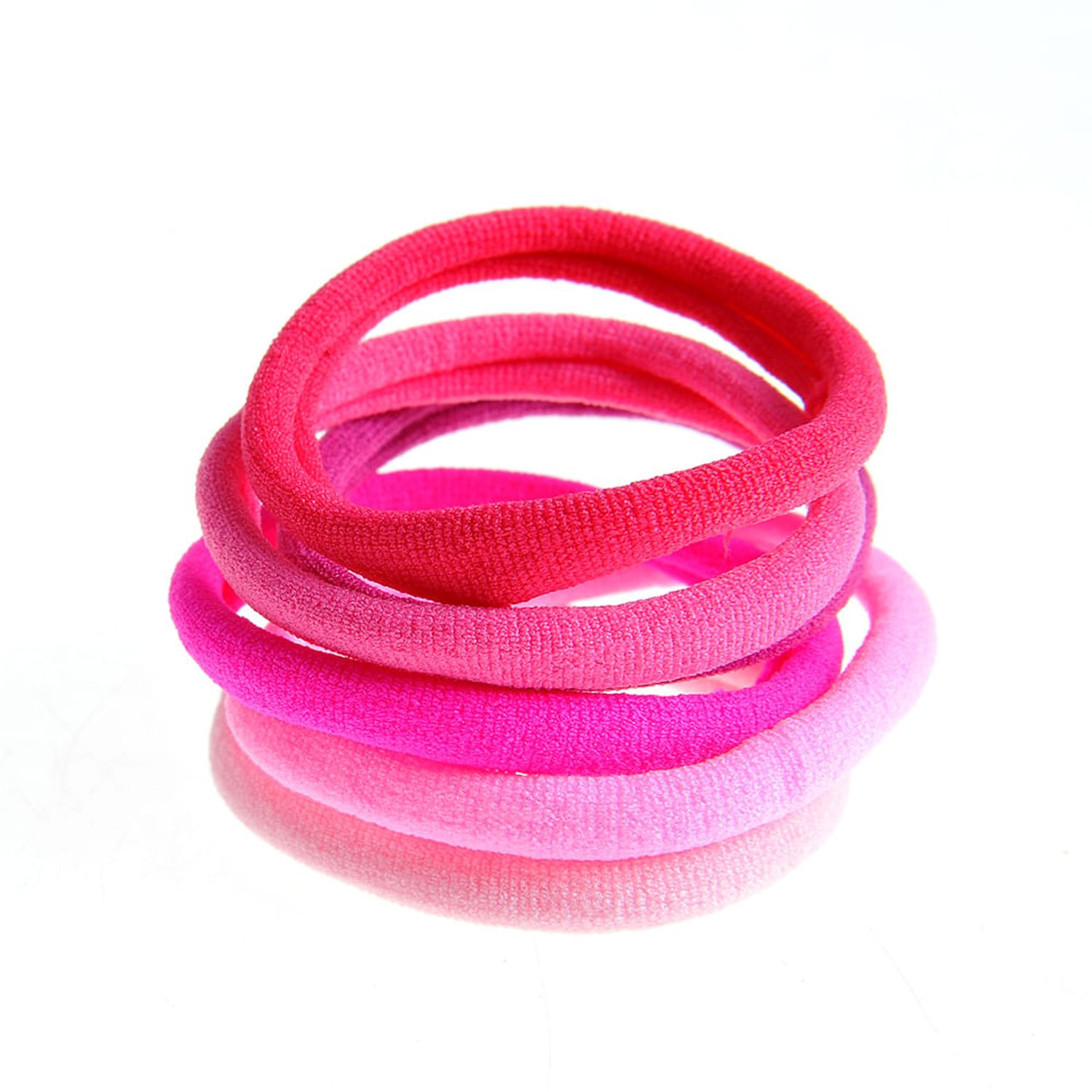 Set 6 elastice de par in nuante de roz fotografia produsului