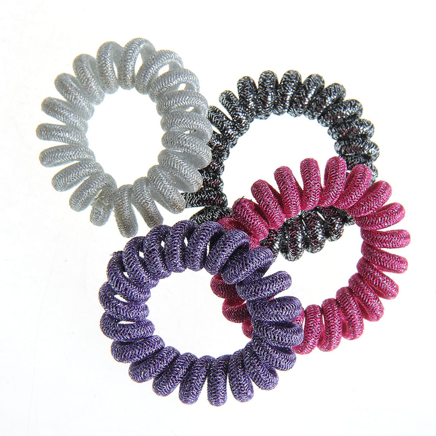 Set 4 elastice de par multicolore fir de telefon fotografia produsului