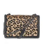 Geanta de umar cu clapeta si model animal print fotografia produsului