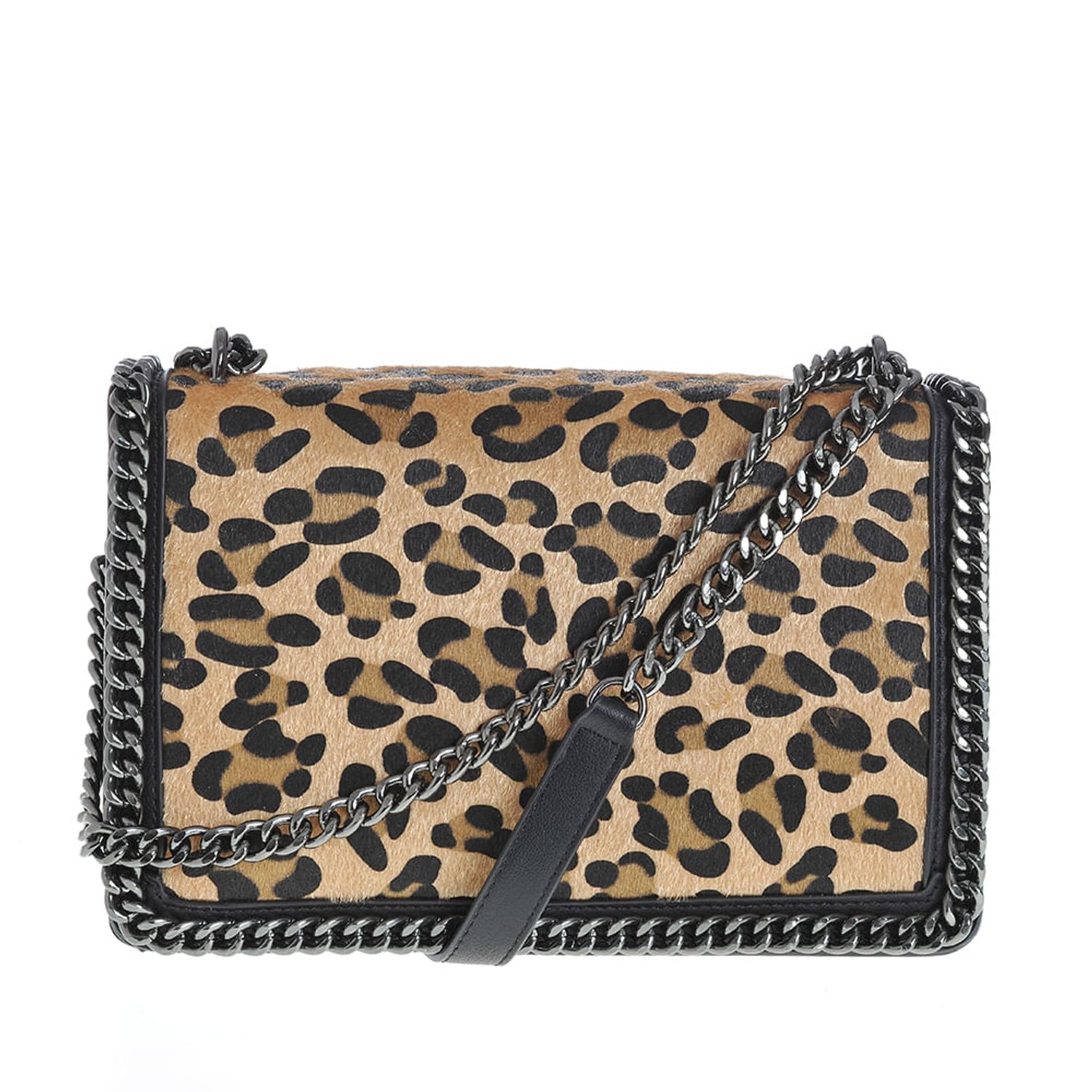 Geanta de umar cu clapeta si model animal print fotografia produsului