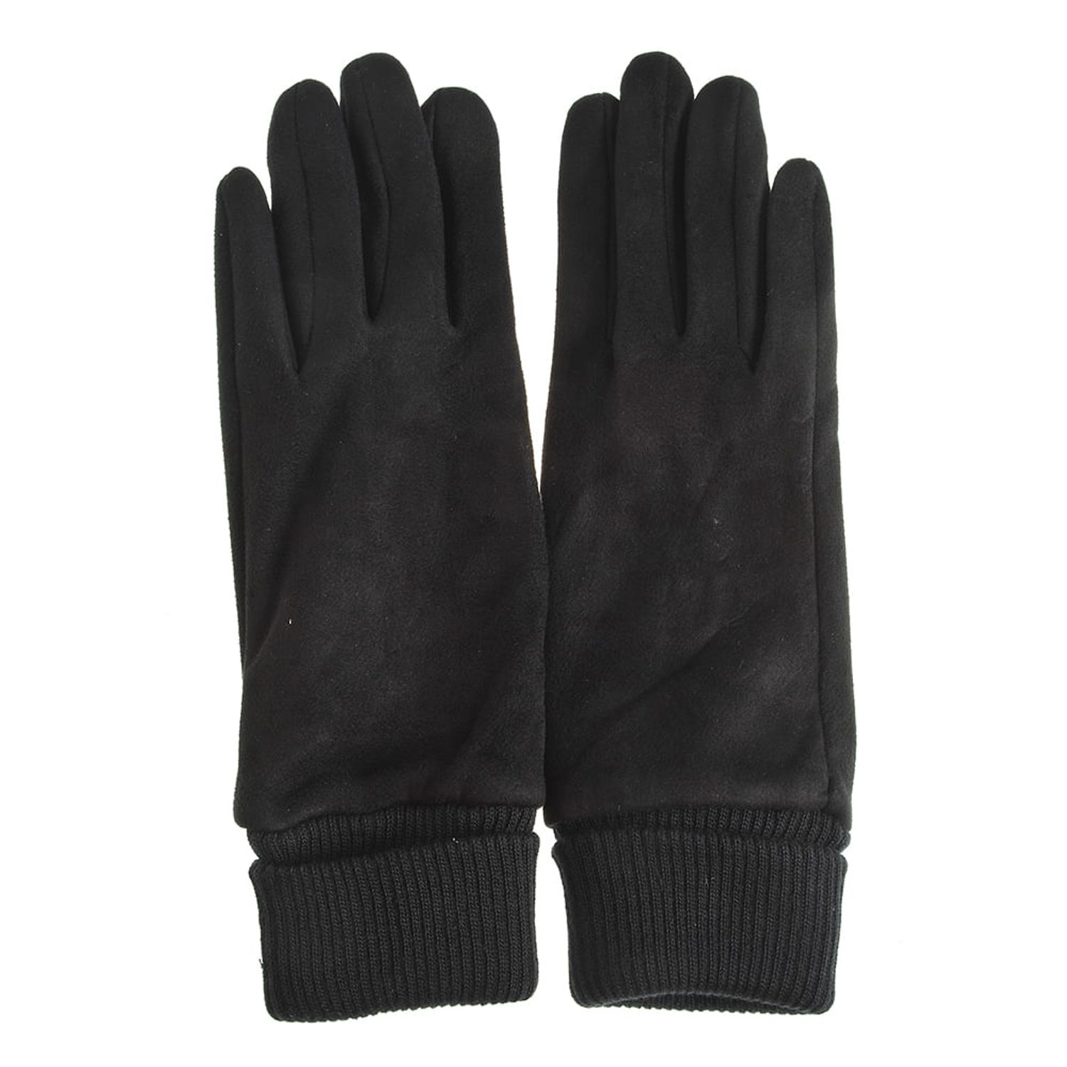 Manusi negre, material piele intoarsa fotografia produsului