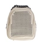 Rucsac bej decorat cu nituri metalice fotografia produsului