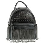 Rucsac negru cu tinte aplicate si lanturi decorative fotografia produsului