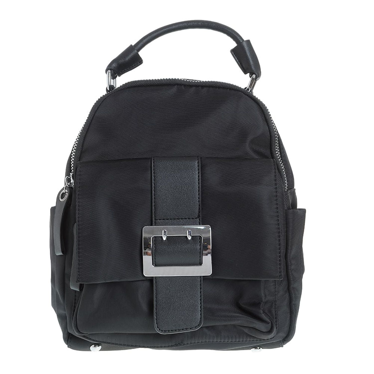 Rucsac negru, catarama proeminenta fotografia produsului