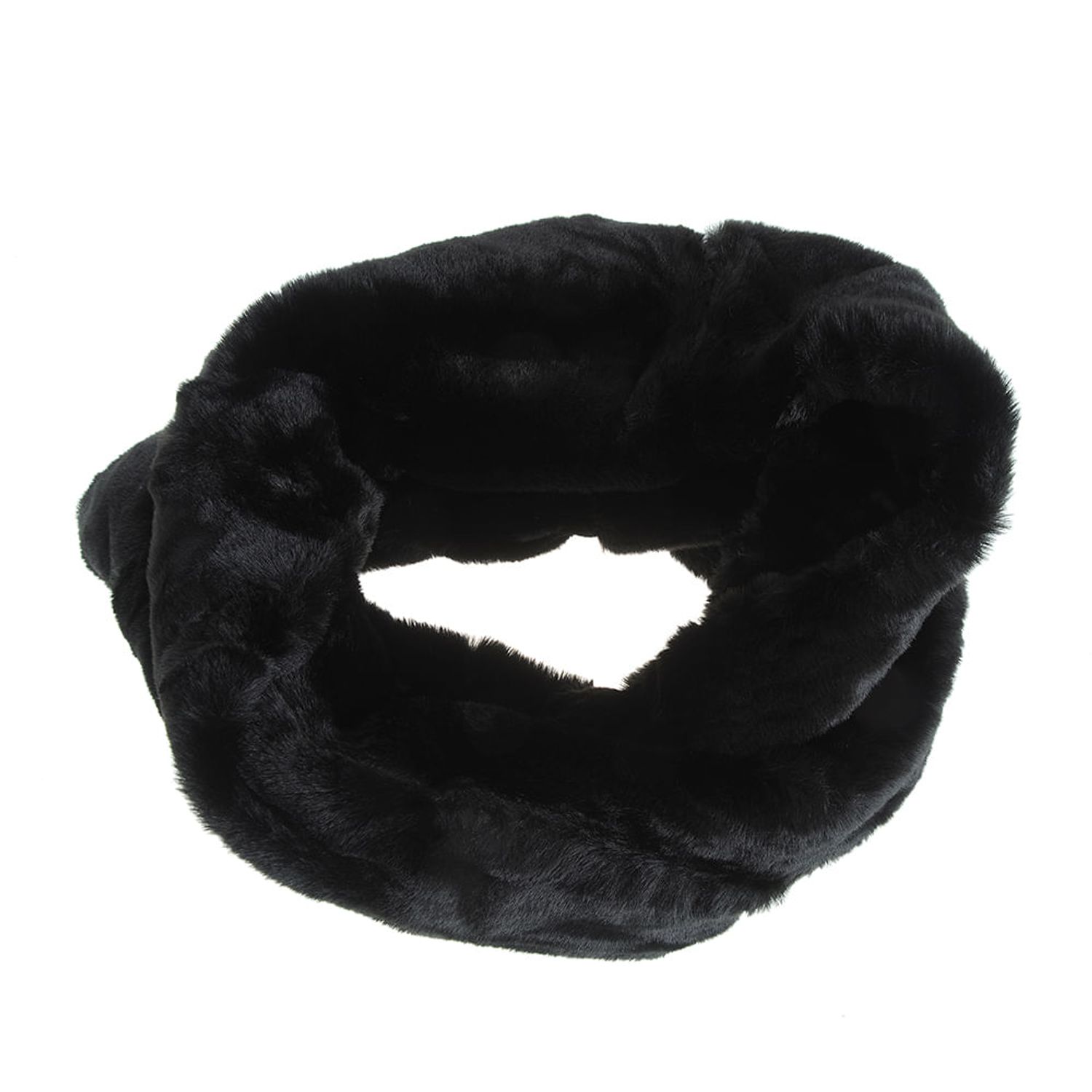 Fular negru circular fotografia produsului