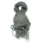 Fular tricotat gri lung fotografia produsului