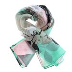 Esarfa colorata din matase cu imprimeu floral fotografia produsului