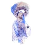 Esarfa din matase cu model geometric fotografia produsului