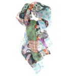 Esarfa  colorata din matase cu imprimeu paisley fotografia produsului