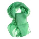 Esarfa verde din matase 30 x 180 cm fotografia produsului
