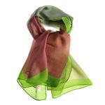 Esarfa din matase cu nuante de verde fotografia produsului