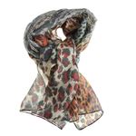 Esarfa din matase animal print fotografia produsului
