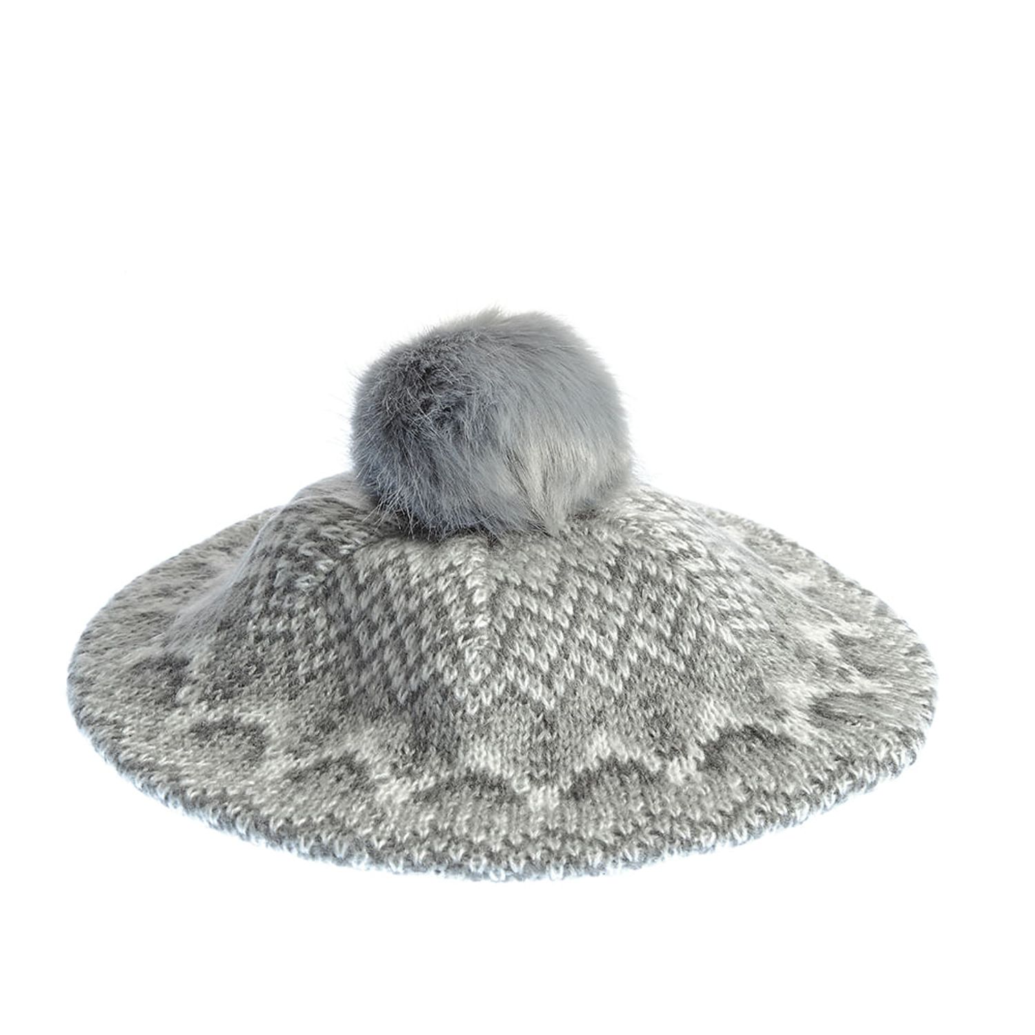 Caciula gri cu paiete fotografia produsului