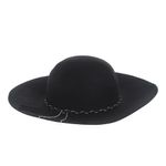 Palarie neagra lana cu lantisor impletit fotografia produsului