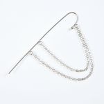 Cercel argintiu ear cuff fotografia produsului