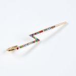 Cercel ear cuff cu pietre multicolore fotografia produsului