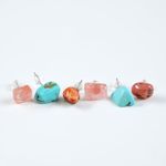 Set 3 perechi de cercei cu pietre multicolore fotografia produsului