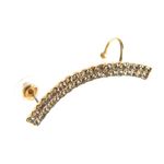Cercel ear cuff auriu cu pietre acrilice negre fotografia produsului