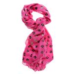 Esarfa roz cu model animal print fotografia produsului