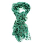 Esarfa verde cu imprimeu animal print fotografia produsului